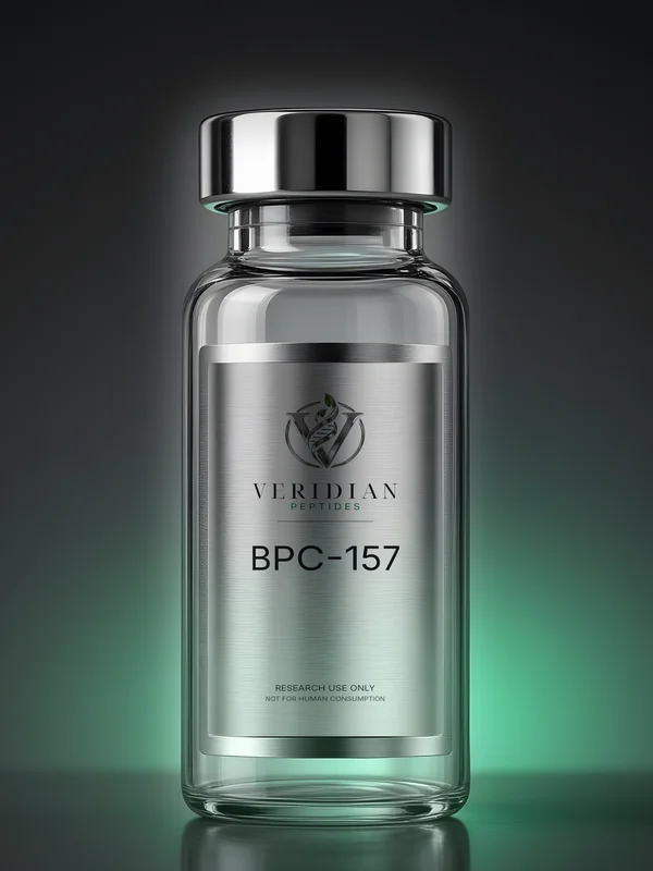 BPC-157 vial with Veridian label