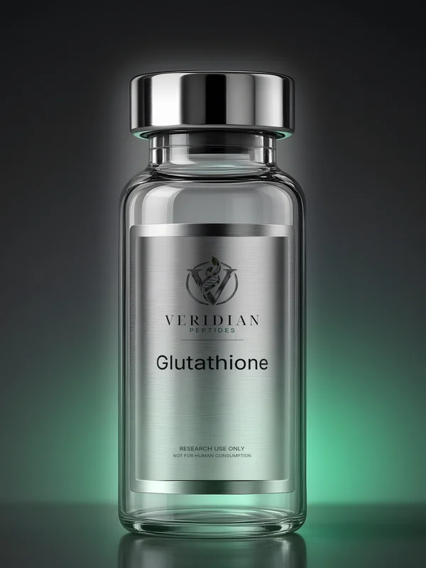 Glutathione vial with Veridian label