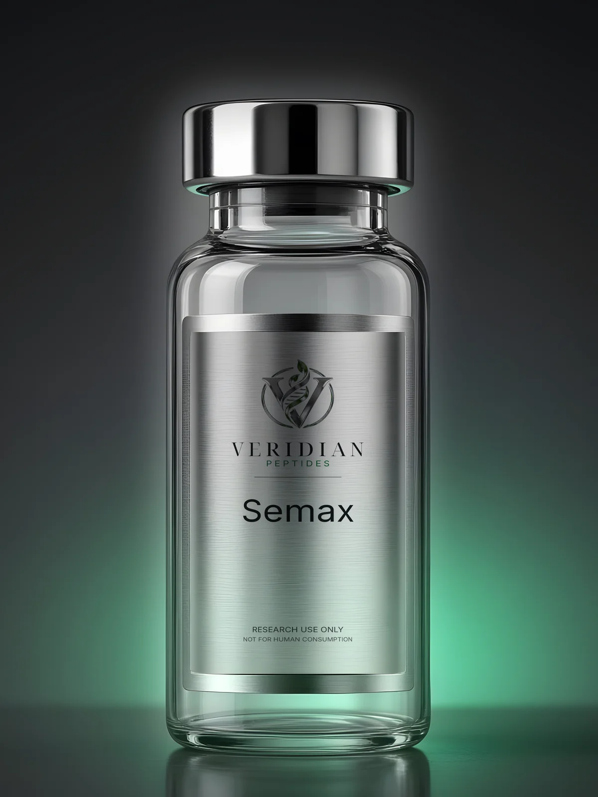 Semax vial with Veridian label, lyophilized powder